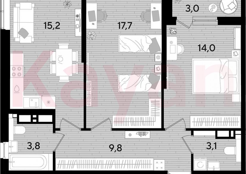 Продажа 2-комн. квартиры, 63.6 кв.м фото 0 Продажа 2-комн. квартиры, 63.6 кв.м фото 0