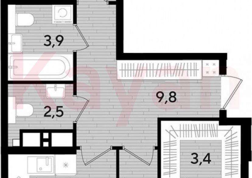 Продажа 2-комн. квартиры, 68.7 кв.м фото 0
