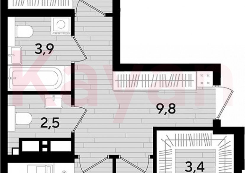 Продажа 2-комн. квартиры, 68.7 кв.м фото 0