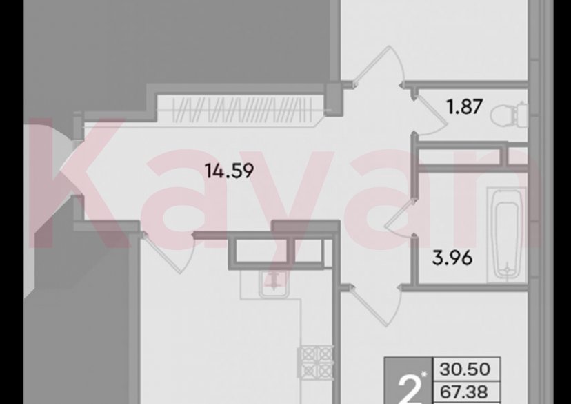 Продажа 2-комн. квартиры, 67.38 кв.м фото 0