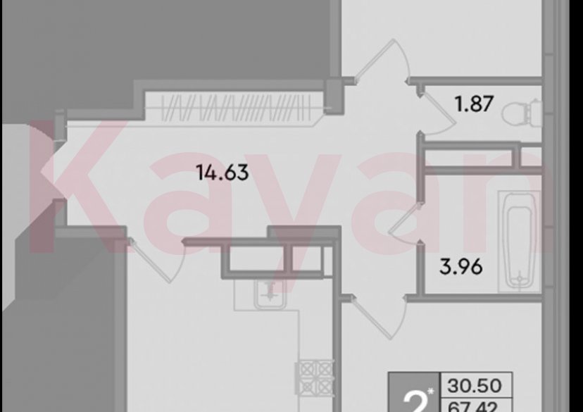 Продажа 2-комн. квартиры, 67.42 кв.м фото 0