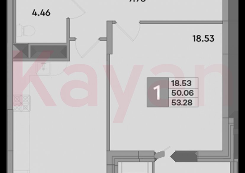 Продажа 1-комн. квартиры, 50.06 кв.м фото 0