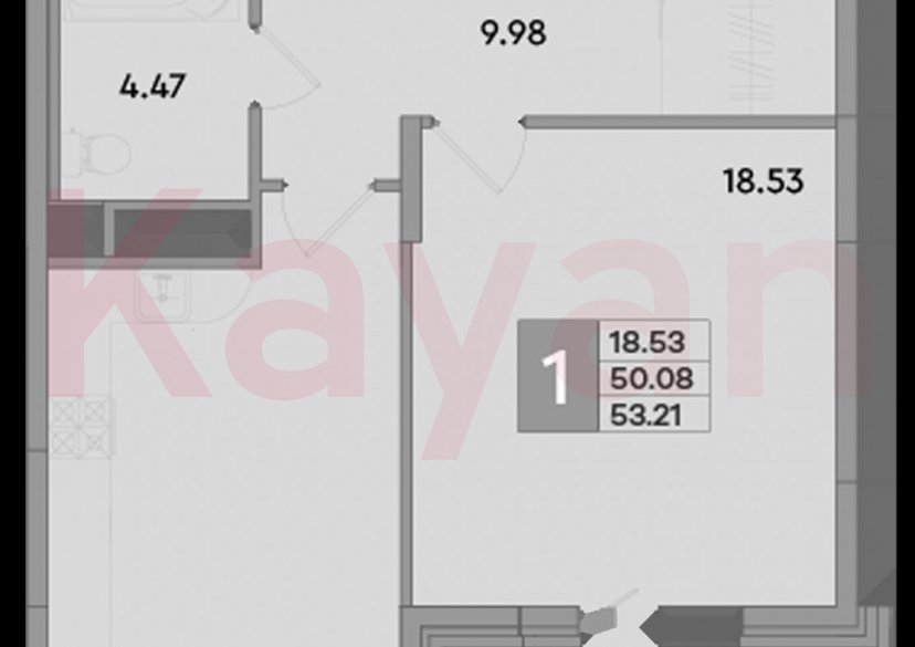 Продажа 1-комн. квартиры, 50.08 кв.м фото 0