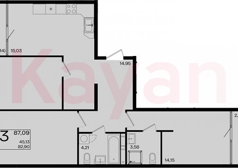 Продажа 4-комн. квартиры, 82.9 кв.м фото 0