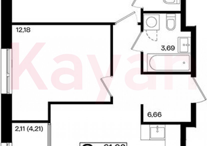 Продажа 3-комн. квартиры, 58.91 кв.м фото 0