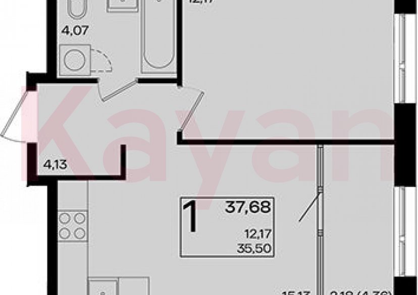 Продажа 2-комн. квартиры, 35.5 кв.м фото 0 Продажа 2-комн. квартиры, 35.5 кв.м фото 0