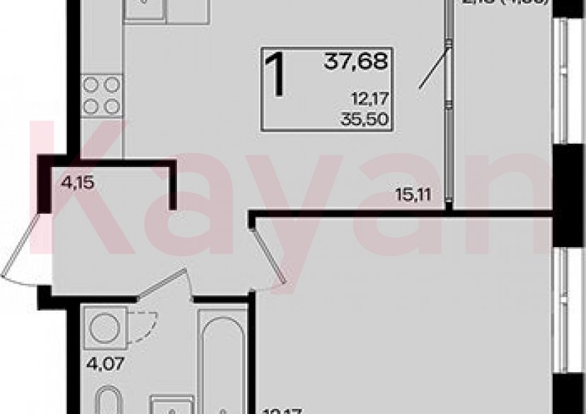 Продажа 2-комн. квартиры, 35.5 кв.м фото 0 Продажа 2-комн. квартиры, 35.5 кв.м фото 0