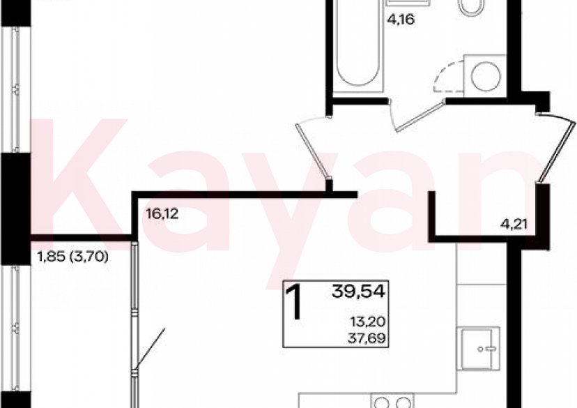 Продажа 2-комн. квартиры, 37.69 кв.м фото 0 Продажа 2-комн. квартиры, 37.69 кв.м фото 0