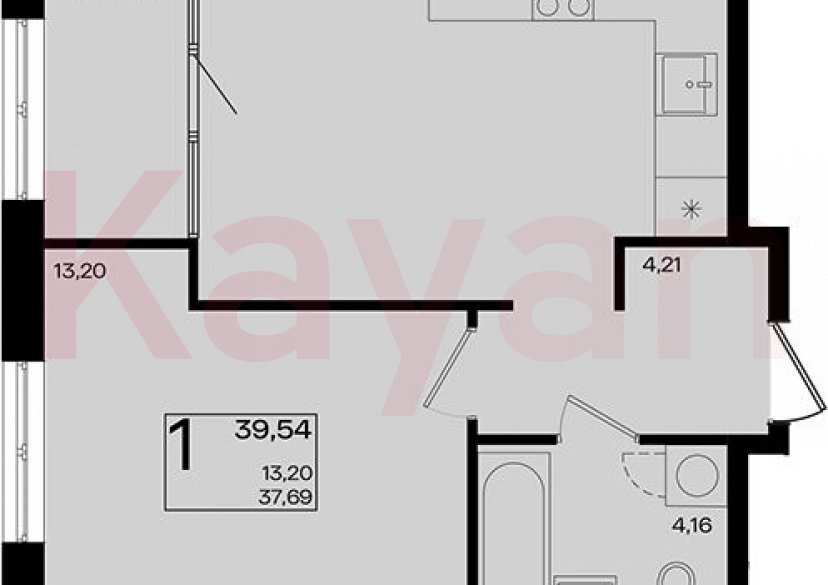 Продажа 2-комн. квартиры, 37.69 кв.м фото 0