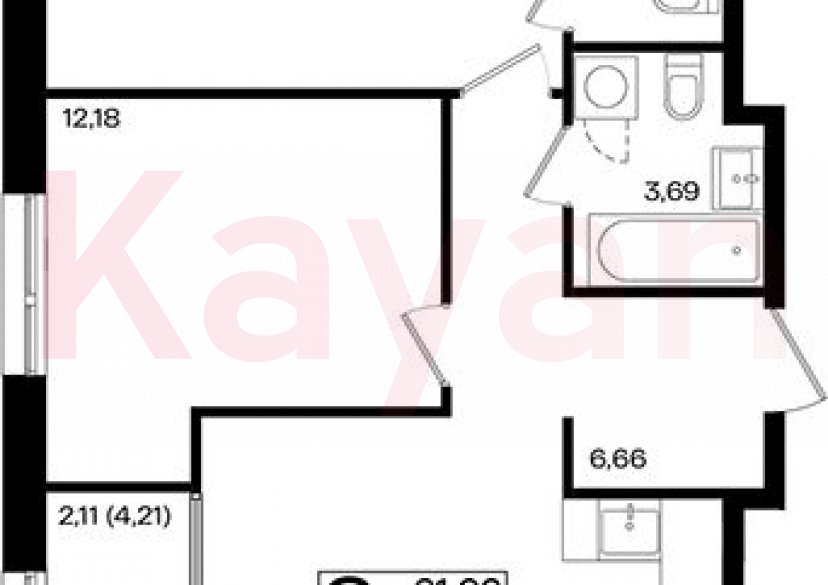 Продажа 3-комн. квартиры, 58.91 кв.м фото 0 Продажа 3-комн. квартиры, 58.91 кв.м фото 0