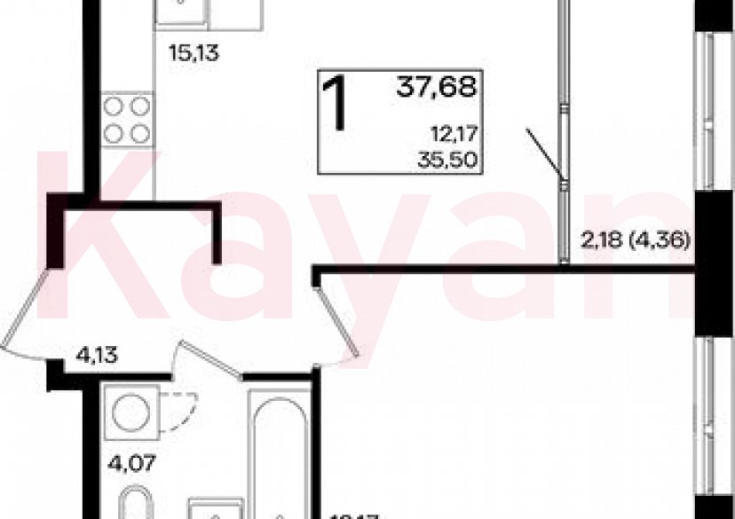 Продажа 2-комн. квартиры, 35.5 кв.м фото 0 Продажа 2-комн. квартиры, 35.5 кв.м фото 0