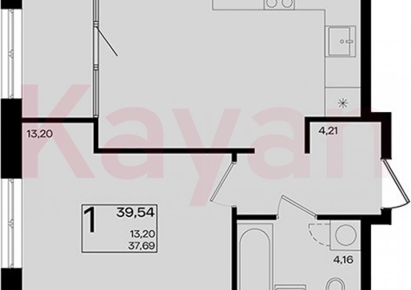 Продажа 2-комн. квартиры, 37.69 кв.м фото 0 Продажа 2-комн. квартиры, 37.69 кв.м фото 0