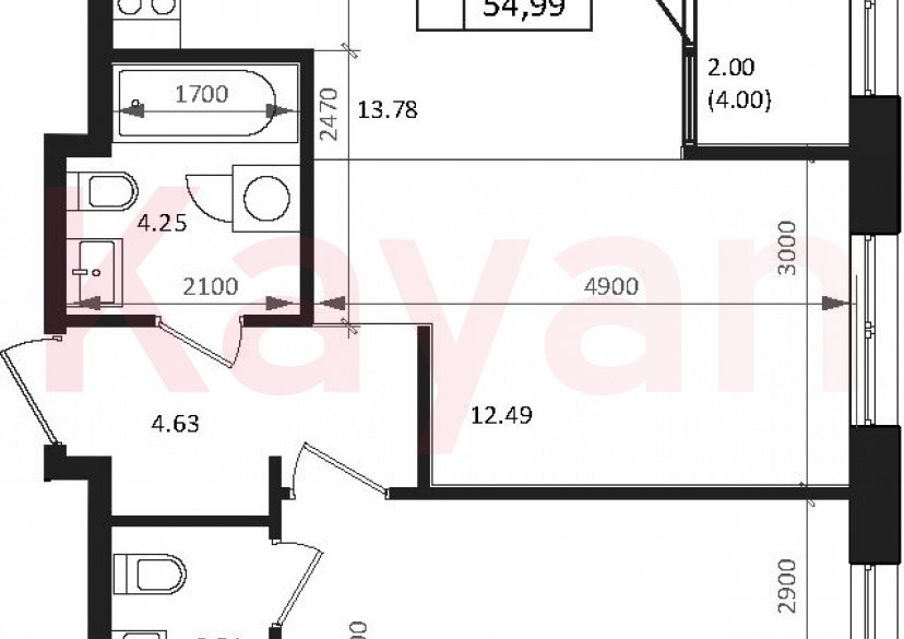 Продажа 2-комн. квартиры, 52.99 кв.м фото 0 Продажа 2-комн. квартиры, 52.99 кв.м фото 0