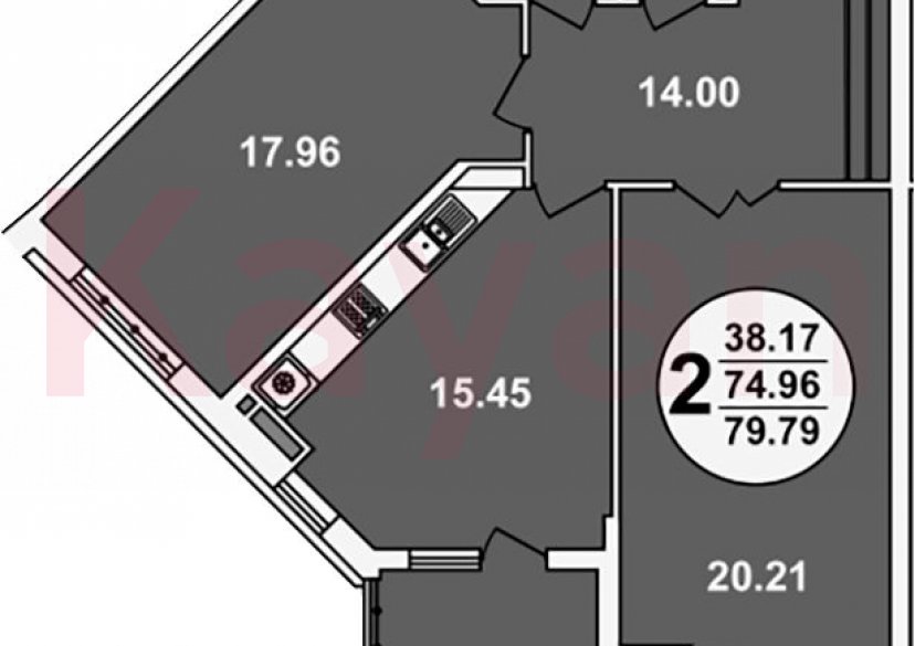 Продажа 2-комн. квартиры, 74.96 кв.м фото 0 Продажа 2-комн. квартиры, 74.96 кв.м фото 0