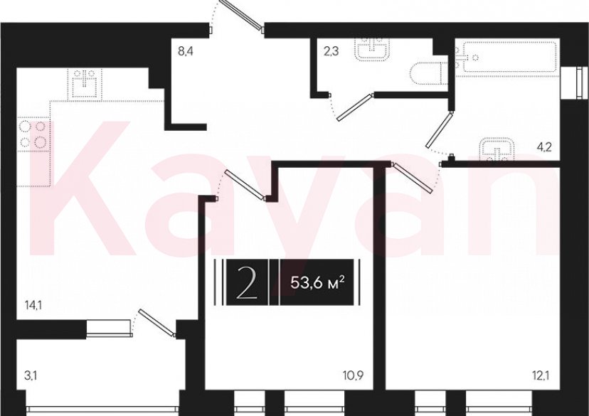 Продажа 2-комн. квартиры, 52.05 кв.м фото 0 Продажа 2-комн. квартиры, 52.05 кв.м фото 0