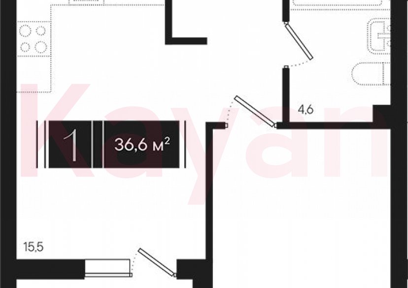 Продажа 1-комн. квартиры, 35 кв.м фото 0