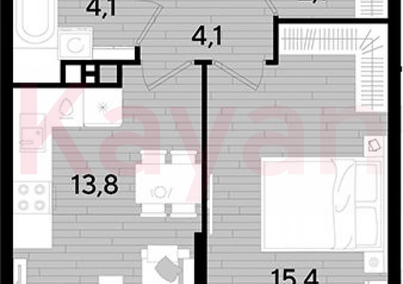 Продажа 1-комн. квартиры, 39.5 кв.м фото 0