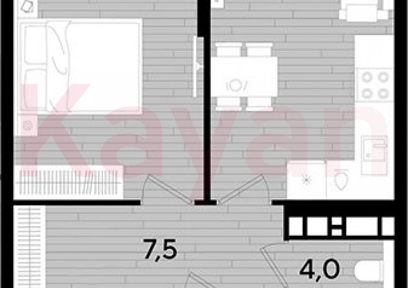 Продажа 1-комн. квартиры, 42.7 кв.м фото 0