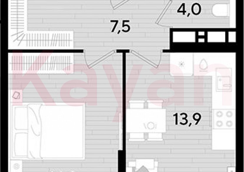 Продажа 1-комн. квартиры, 42.7 кв.м фото 0 Продажа 1-комн. квартиры, 42.7 кв.м фото 0