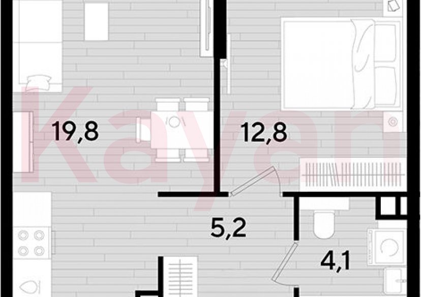 Продажа 1-комн. квартиры, 41.9 кв.м фото 0