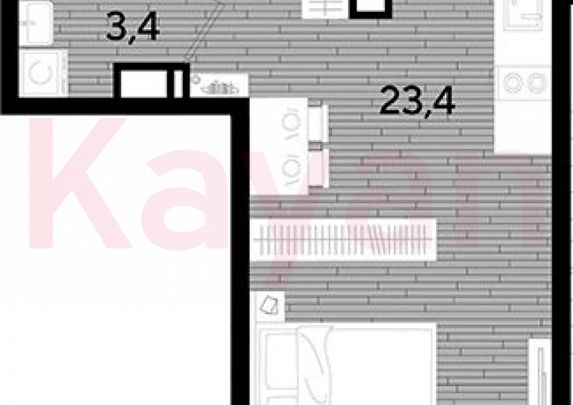 Продажа студии, 26.8 кв.м фото 0