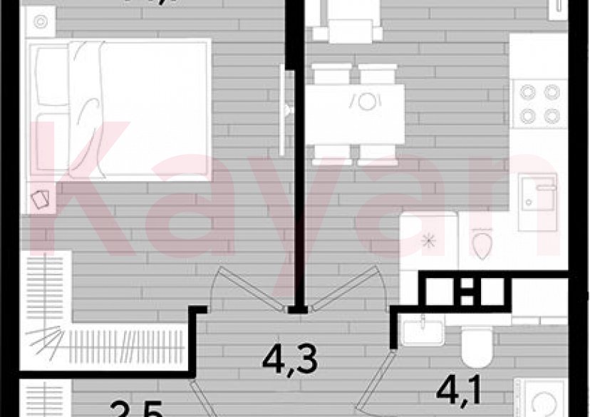 Продажа 1-комн. квартиры, 38.1 кв.м фото 0