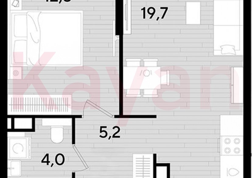 Продажа 1-комн. квартиры, 41.7 кв.м фото 0