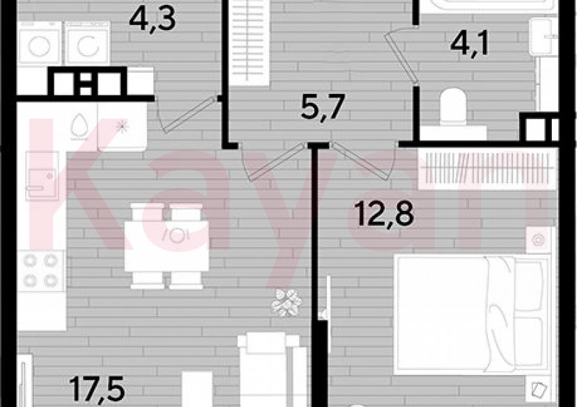 Продажа 1-комн. квартиры, 44.4 кв.м фото 0 Продажа 1-комн. квартиры, 44.4 кв.м фото 0