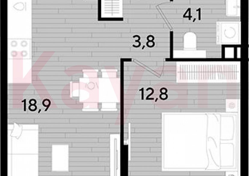 Продажа 1-комн. квартиры, 39.6 кв.м фото 0