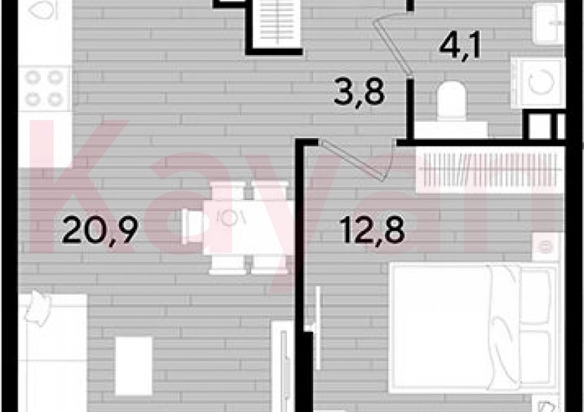 Продажа 1-комн. квартиры, 41.6 кв.м фото 0 Продажа 1-комн. квартиры, 41.6 кв.м фото 0