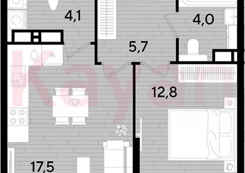 Продажа 1-комн. квартиры, 44.1 кв.м фото 0