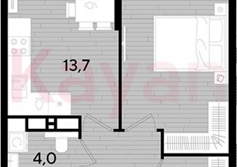 Продажа 1-комн. квартиры, 39.3 кв.м фото 0