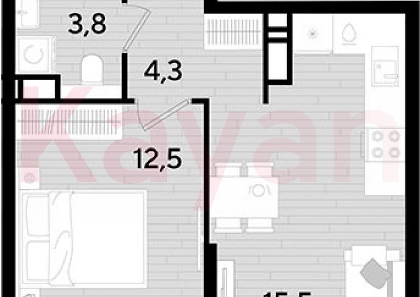 Продажа 1-комн. квартиры, 36.1 кв.м фото 0