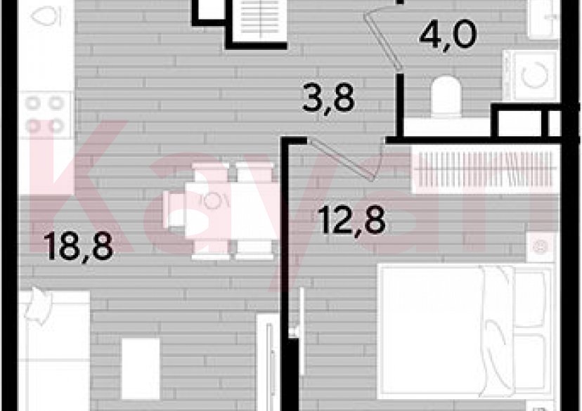 Продажа 1-комн. квартиры, 39.4 кв.м фото 0 Продажа 1-комн. квартиры, 39.4 кв.м фото 0