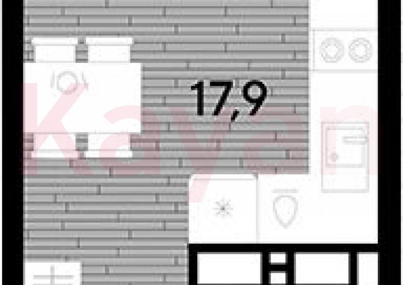 Продажа студии, 21.1 кв.м фото 0 Продажа студии, 21.1 кв.м фото 0