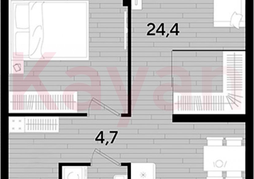 Продажа 1-комн. квартиры, 47.9 кв.м фото 0