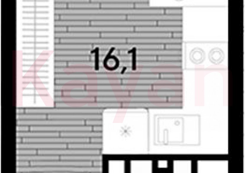 Продажа студии, 19.3 кв.м фото 0 Продажа студии, 19.3 кв.м фото 0