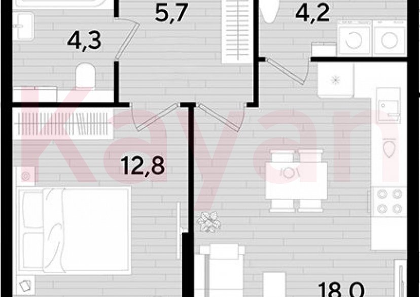 Продажа 1-комн. квартиры, 45 кв.м фото 0