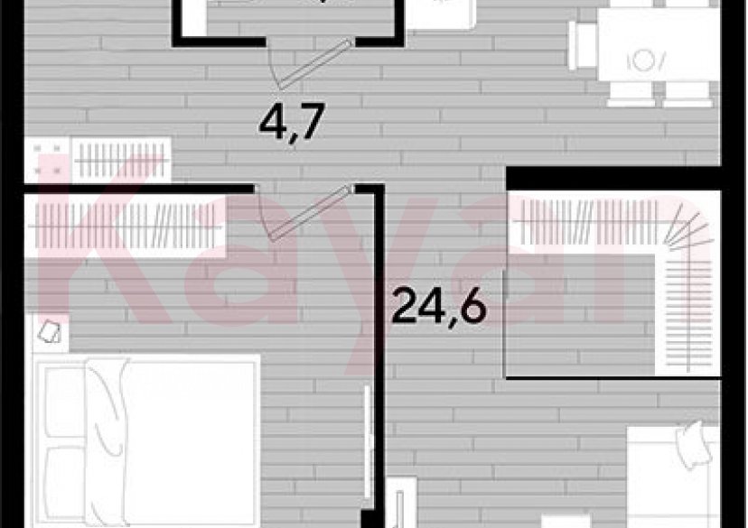 Продажа 1-комн. квартиры, 48.4 кв.м фото 0 Продажа 1-комн. квартиры, 48.4 кв.м фото 0