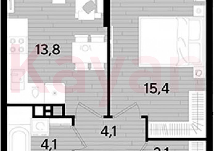 Продажа 1-комн. квартиры, 39.5 кв.м фото 0