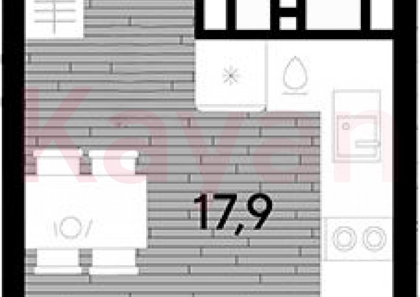 Продажа студии, 21.1 кв.м фото 0 Продажа студии, 21.1 кв.м фото 0
