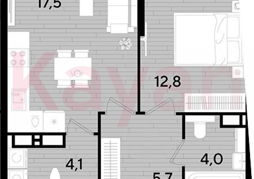 Продажа 1-комн. квартиры, 44.1 кв.м фото 0