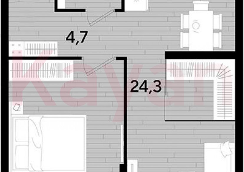 Продажа 1-комн. квартиры, 47.7 кв.м фото 0 Продажа 1-комн. квартиры, 47.7 кв.м фото 0