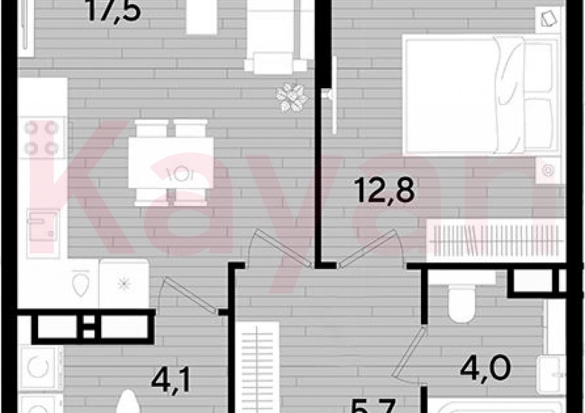 Продажа 1-комн. квартиры, 44.1 кв.м фото 0 Продажа 1-комн. квартиры, 44.1 кв.м фото 0