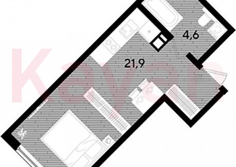 Продажа студии, 26.5 кв.м фото 0 Продажа студии, 26.5 кв.м фото 0