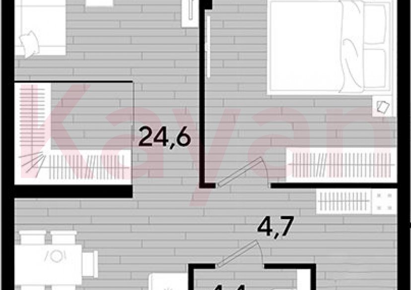Продажа 1-комн. квартиры, 48.4 кв.м фото 0