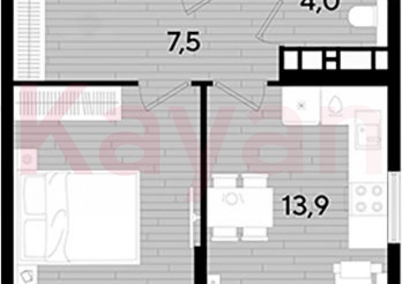 Продажа 1-комн. квартиры, 42.7 кв.м фото 0