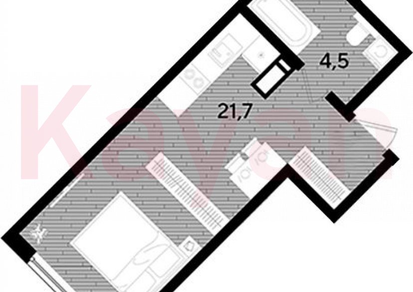 Продажа студии, 26.2 кв.м фото 0