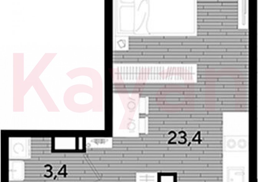 Продажа студии, 26.8 кв.м фото 0