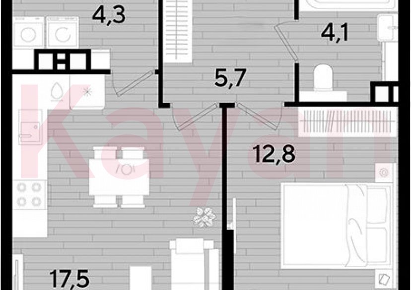 Продажа 1-комн. квартиры, 44.4 кв.м фото 0 Продажа 1-комн. квартиры, 44.4 кв.м фото 0